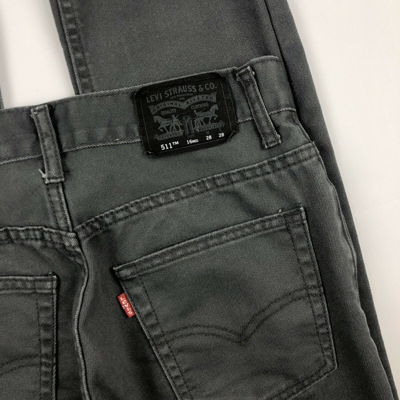 Levi's 511 SLIM Boy's Gray Jeans 16 REG - Picture 6 of 8